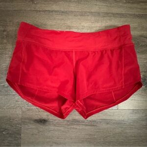 Women's Red Athletic Shorts